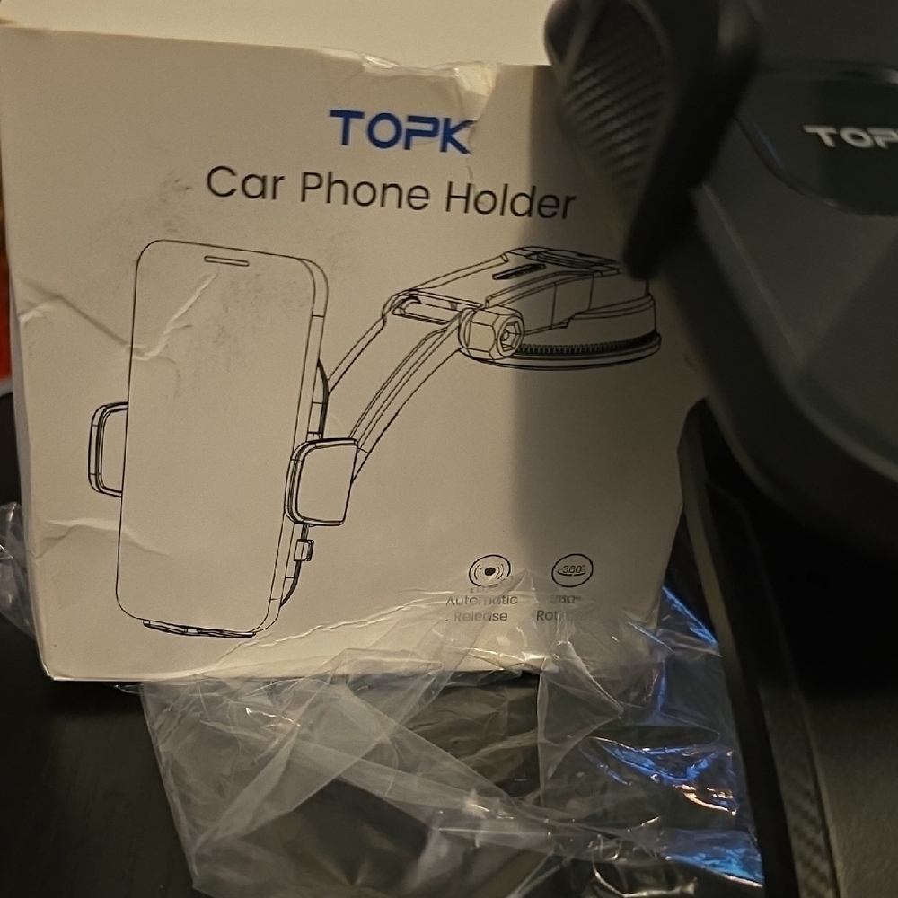 Black Car Phone Holder